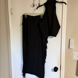 Black top and Skirt Set